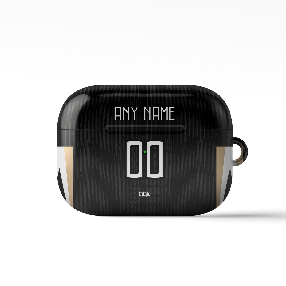 AirPods case with the Atlético Mineiro 2026 Home football shirt design by RIPA Football