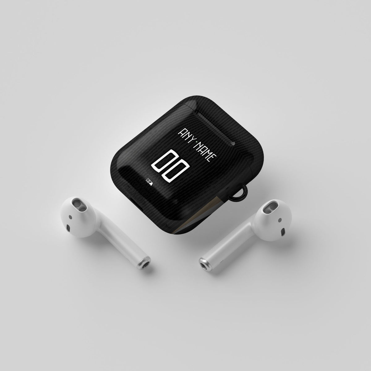 AirPods case with the Atlético Mineiro 2026 Home football shirt design by RIPA Football