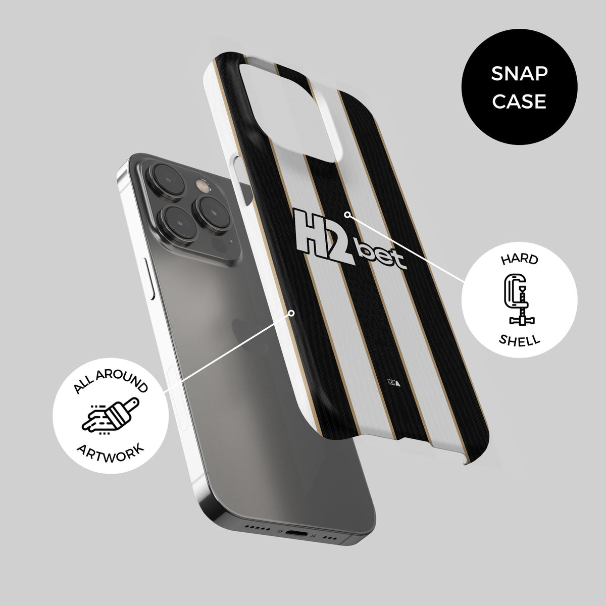 Phone case with the Atlético Mineiro 2026 Home football shirt design by RIPA Football