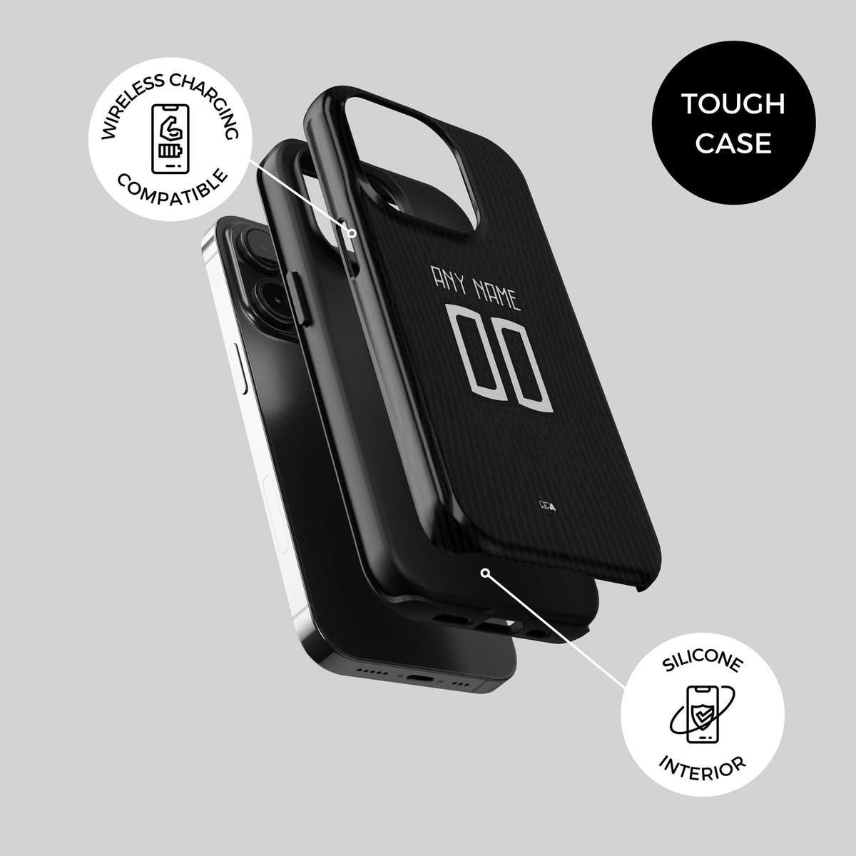 Phone case with the Atlético Mineiro 2026 Home football shirt design by RIPA Football