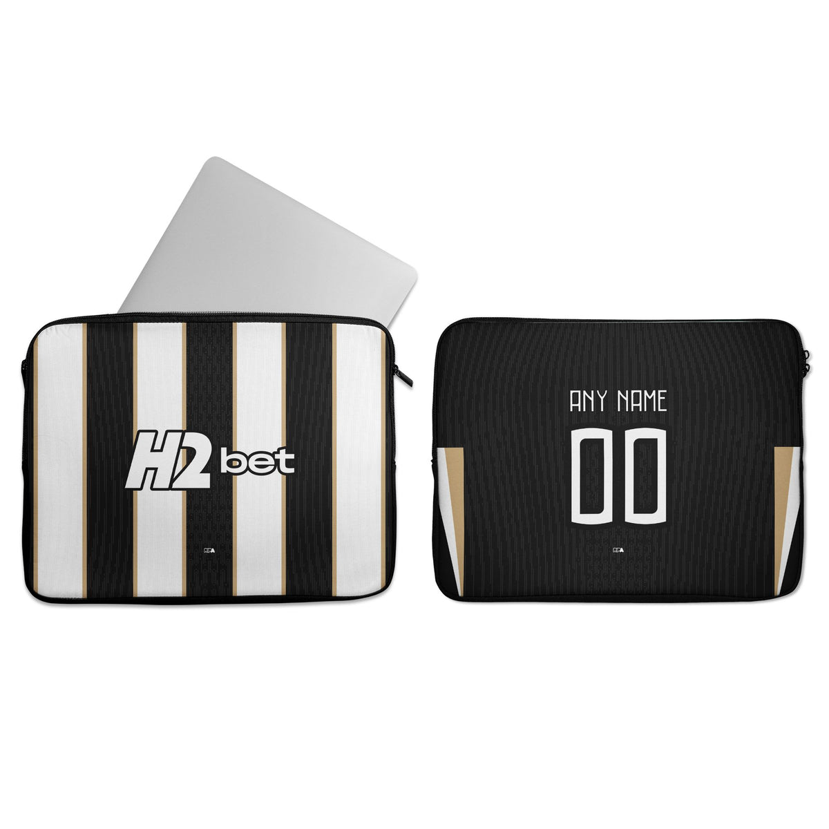 Laptop sleeve with the Atlético Mineiro 2026 Home football shirt design by RIPA Football