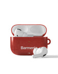 AirPods case with the Bayer 04 Leverkusen 2024-25 Home football shirt design by RIPA Football