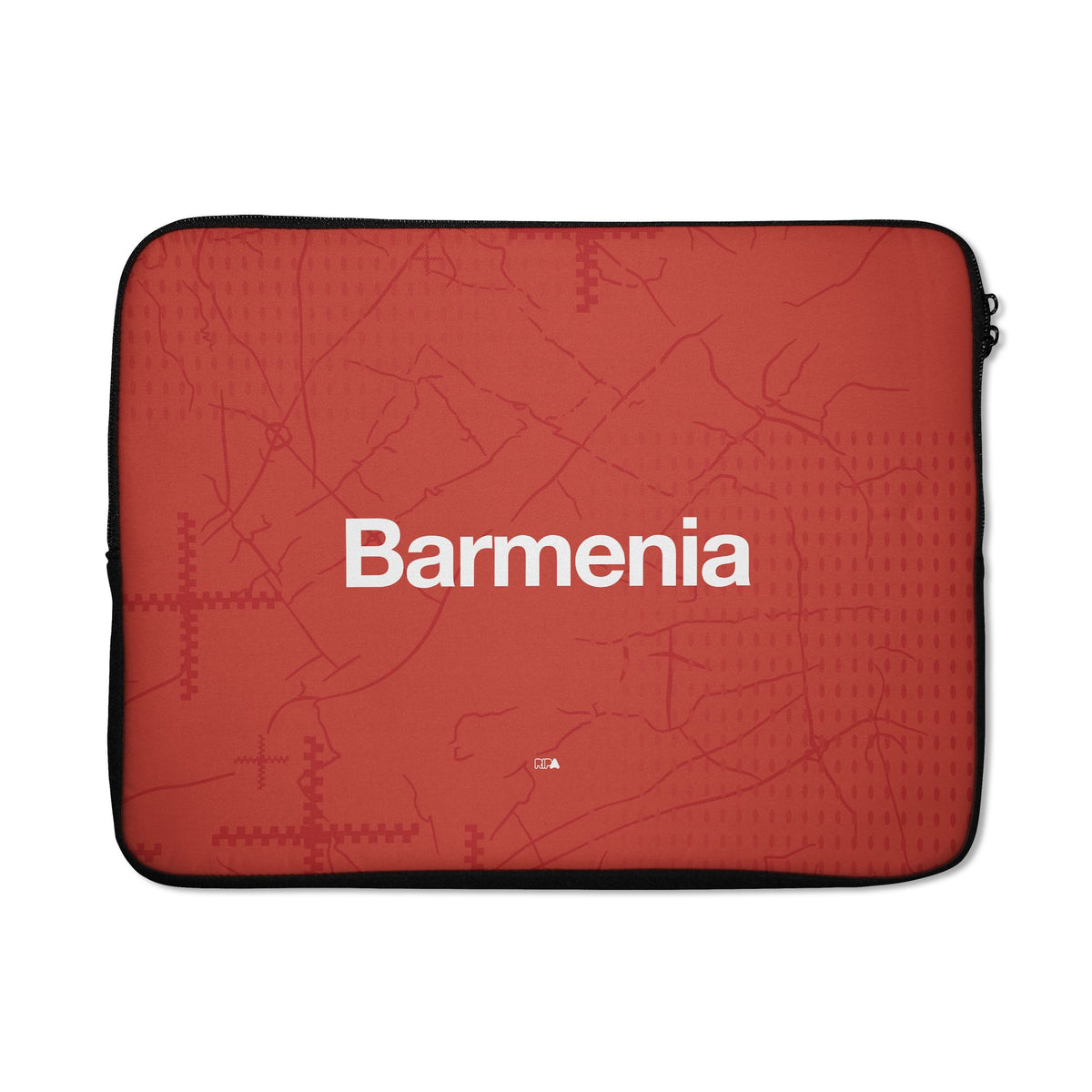 Laptop sleeve with the Bayer 04 Leverkusen 2024-25 Home football shirt design by RIPA Football