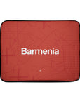 Laptop sleeve with the Bayer 04 Leverkusen 2024-25 Home football shirt design by RIPA Football