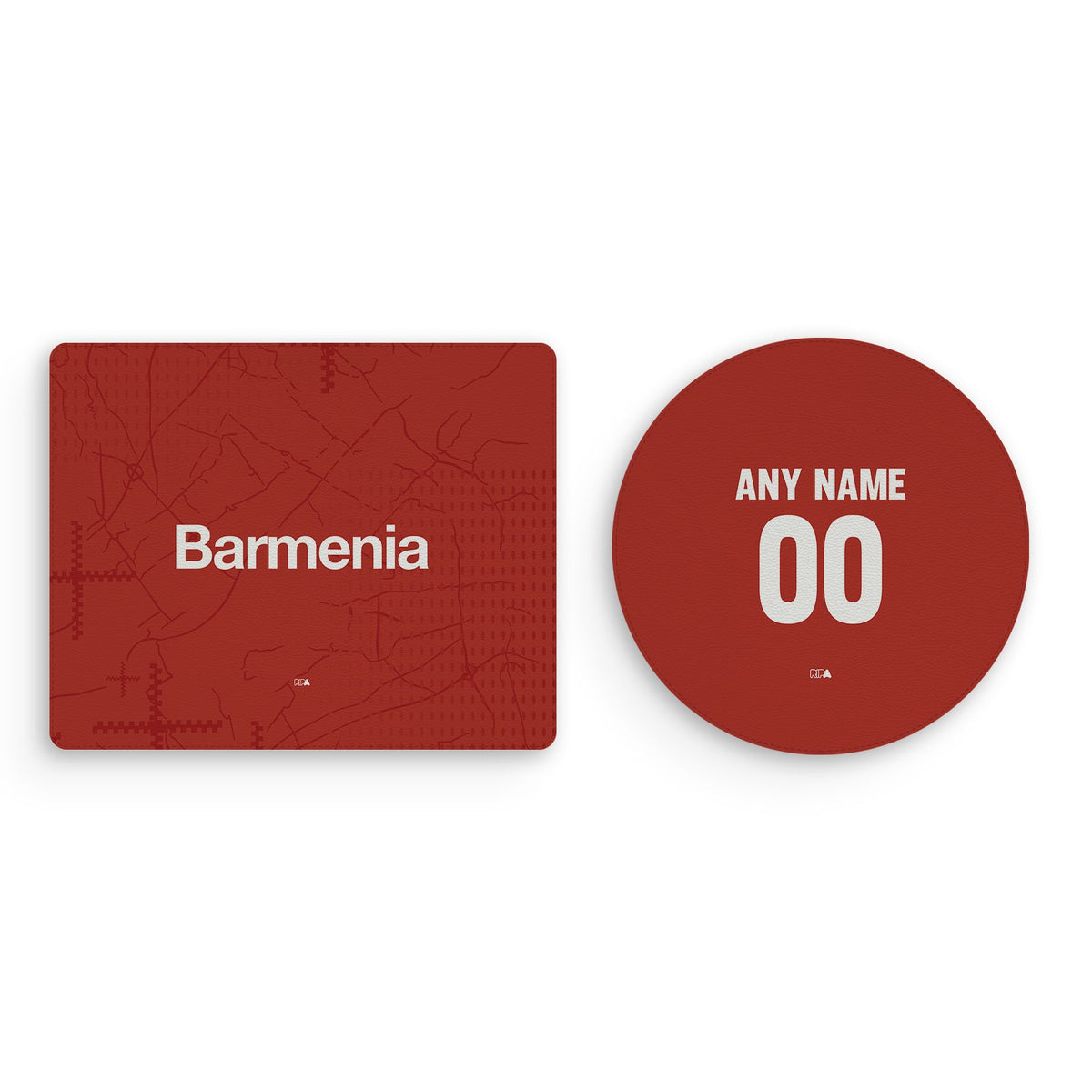 Mouse pad with the Bayer 04 Leverkusen 2024-25 Home football shirt design by RIPA Football
