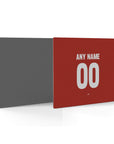 Mouse pad with the Bayer 04 Leverkusen 2024-25 Home football shirt design by RIPA Football