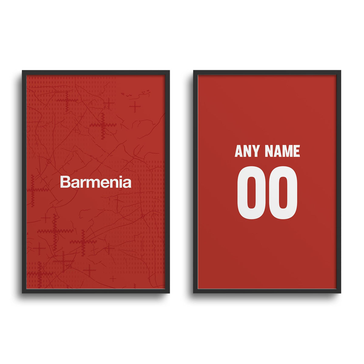 Print with the Bayer 04 Leverkusen 2024-25 Home football shirt design by RIPA Football