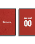 Print with the Bayer 04 Leverkusen 2024-25 Home football shirt design by RIPA Football