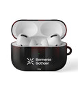 AirPods case with the Bayer 04 Leverkusen 2025-26 Home football shirt design by RIPA Football