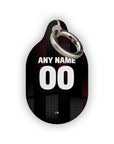 AirTag holder with the Bayer 04 Leverkusen 2025-26 Home football shirt design by RIPA Football