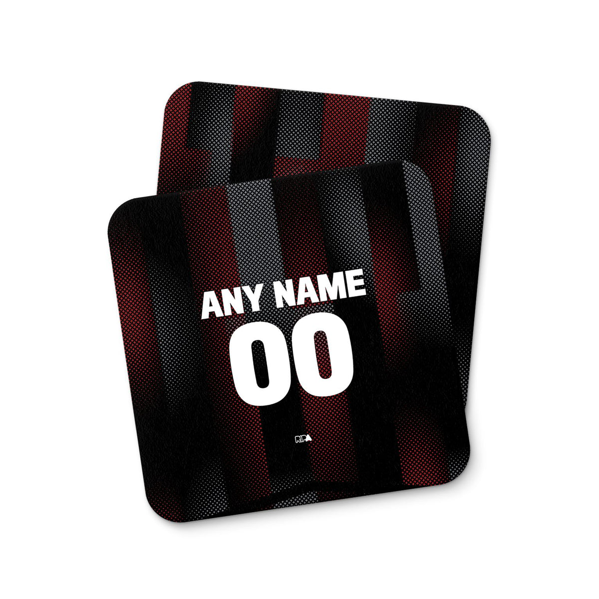 Coaster with the Bayer 04 Leverkusen 2025-26 Home football shirt design by RIPA Football