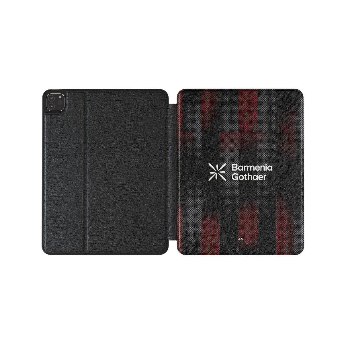iPad case with the Bayer 04 Leverkusen 2025-26 Home football shirt design by RIPA Football