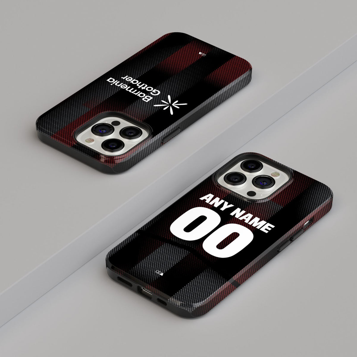 Phone case with the Bayer 04 Leverkusen 2025-26 Home football shirt design by RIPA Football