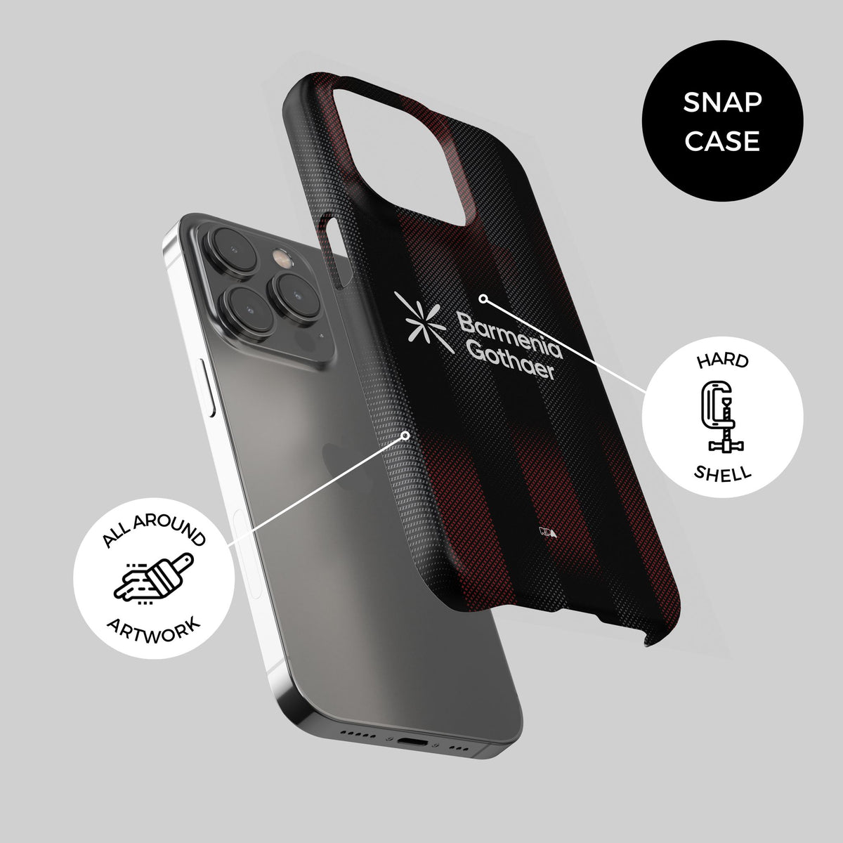 Phone case with the Bayer 04 Leverkusen 2025-26 Home football shirt design by RIPA Football