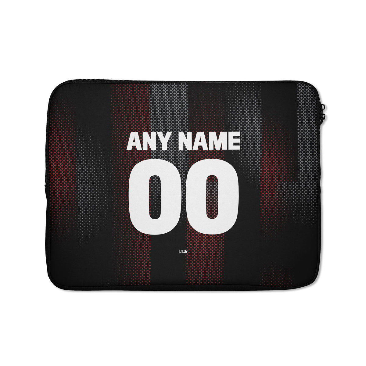 Laptop sleeve with the Bayer 04 Leverkusen 2025-26 Home football shirt design by RIPA Football