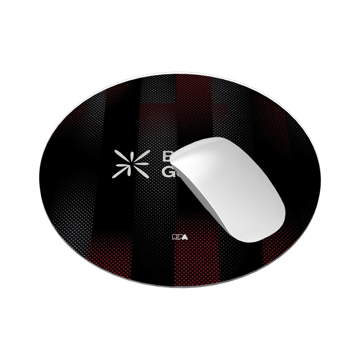 Mouse pad with the Bayer 04 Leverkusen 2025-26 Home football shirt design by RIPA Football
