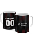 Mug with the Bayer 04 Leverkusen 2025-26 Home football shirt design by RIPA Football