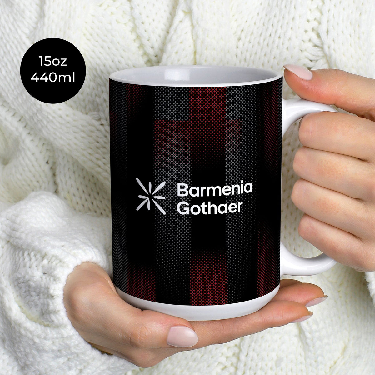 Mug with the Bayer 04 Leverkusen 2025-26 Home football shirt design by RIPA Football