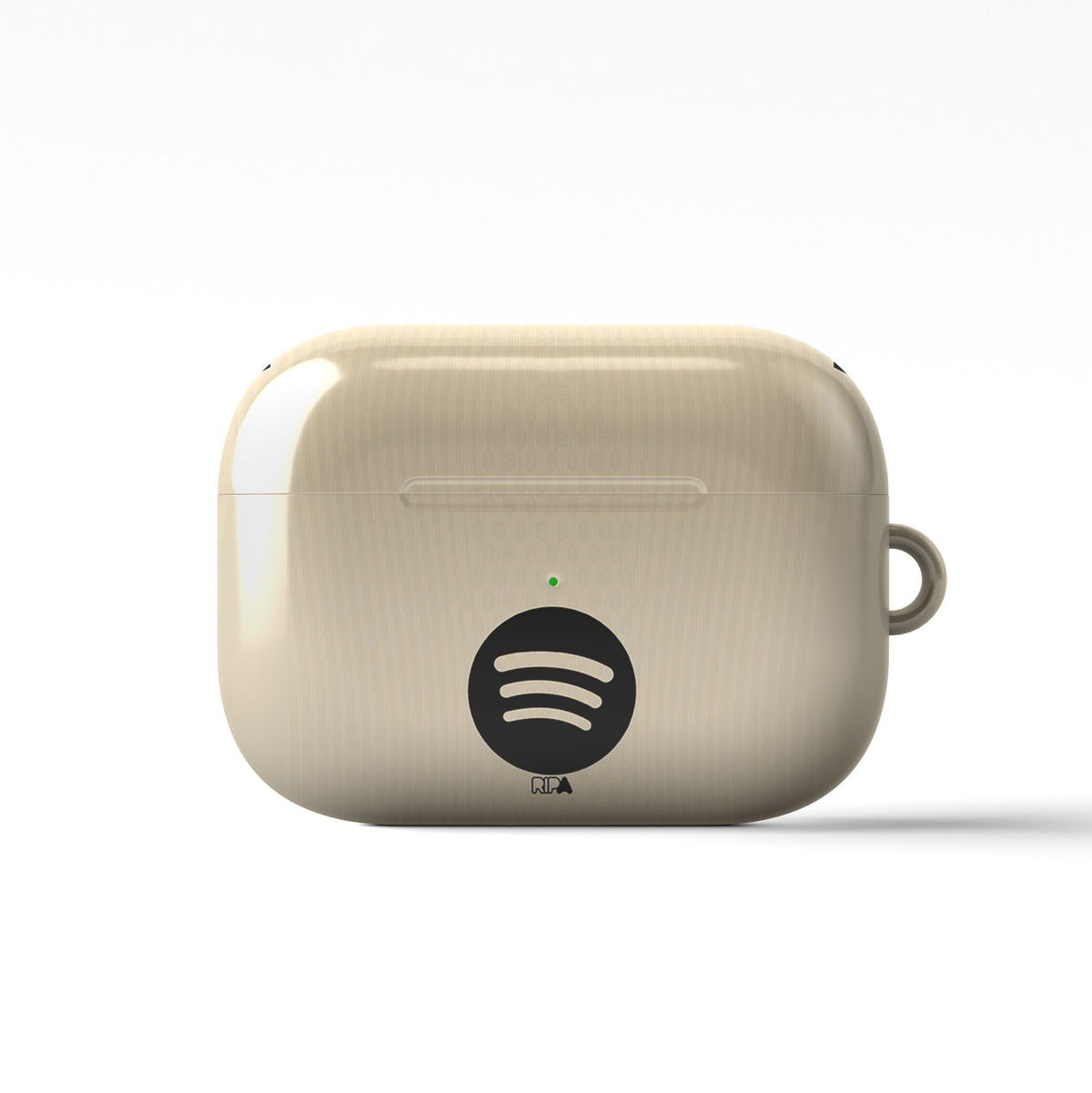 AirPods case with the Barcelona 2025-26 Away football shirt design by RIPA Football