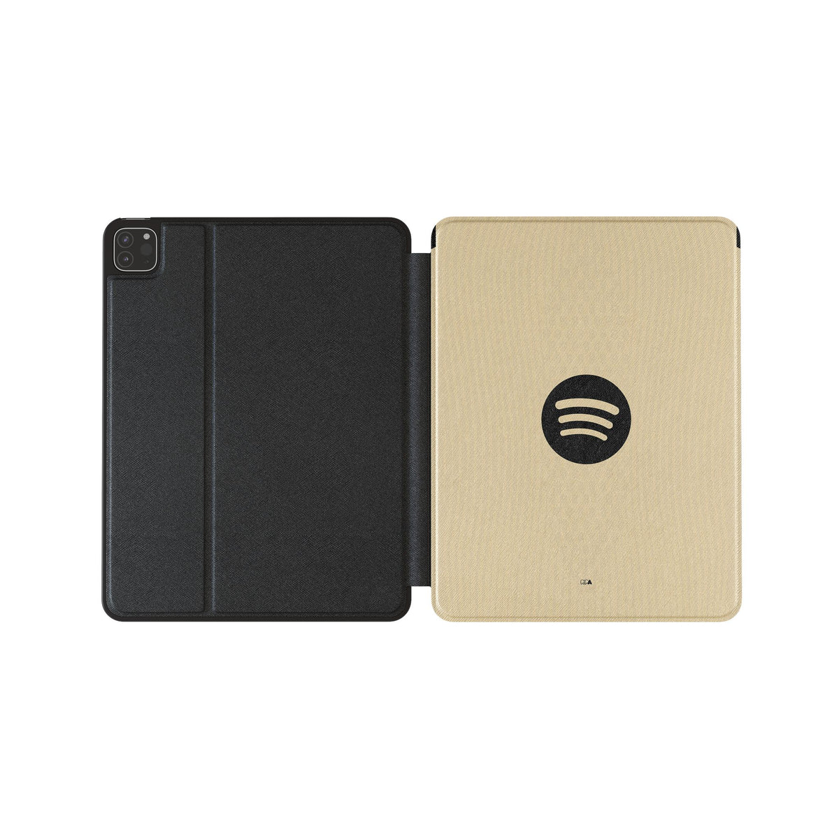 iPad case with the Barcelona 2025-26 Away football shirt design by RIPA Football