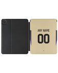 iPad case with the Barcelona 2025-26 Away football shirt design by RIPA Football