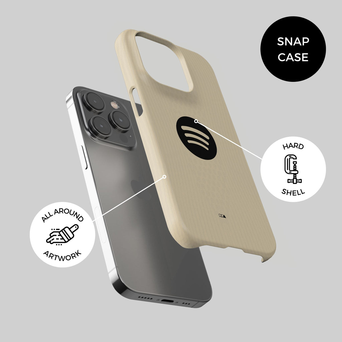 Phone case with the Barcelona 2025-26 Away football shirt design by RIPA Football