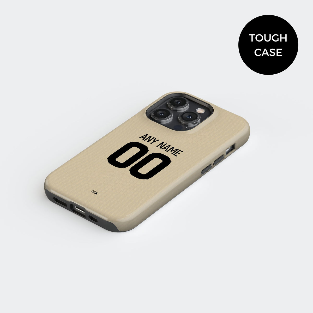Phone case with the Barcelona 2025-26 Away football shirt design by RIPA Football
