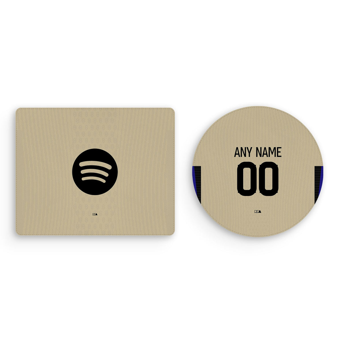 Mouse pad with the Barcelona 2025-26 Away football shirt design by RIPA Football