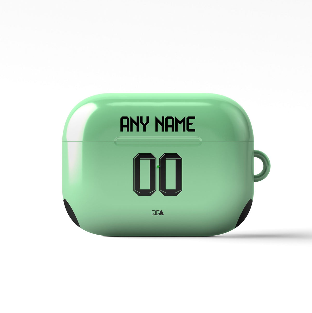 AirPods case with the Bayern Munich 2025-26 Goalkeeper football shirt design by RIPA Football