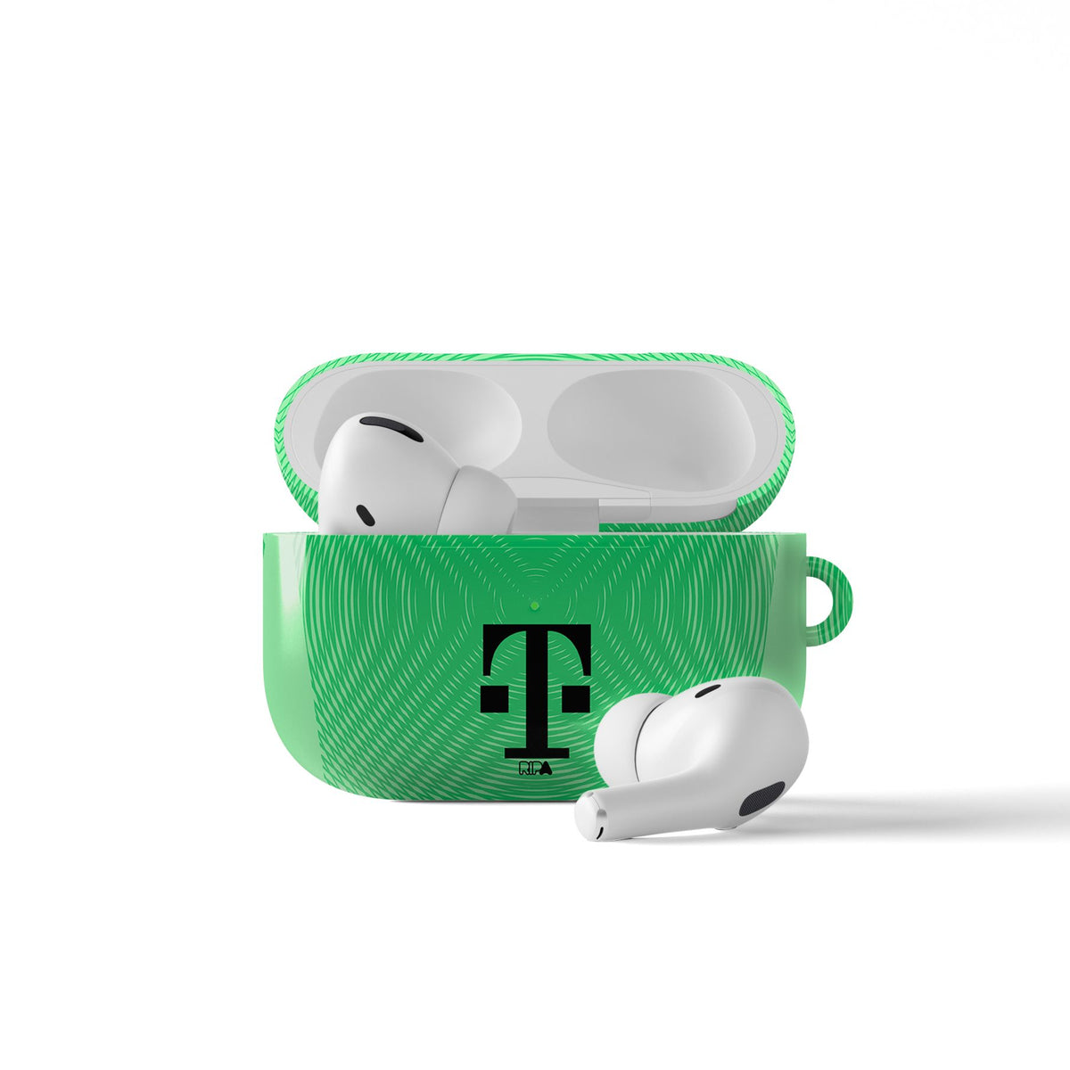 AirPods case with the Bayern Munich 2025-26 Goalkeeper football shirt design by RIPA Football