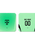 Coaster with the Bayern Munich 2025-26 Goalkeeper football shirt design by RIPA Football