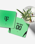 Coaster with the Bayern Munich 2025-26 Goalkeeper football shirt design by RIPA Football