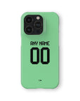 Phone case with the Bayern Munich 2025-26 Goalkeeper football shirt design by RIPA Football