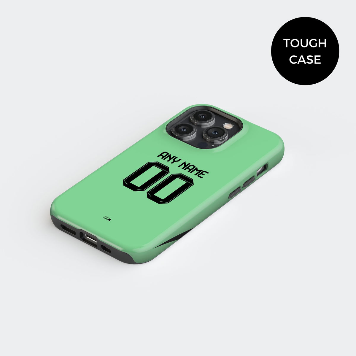 Phone case with the Bayern Munich 2025-26 Goalkeeper football shirt design by RIPA Football