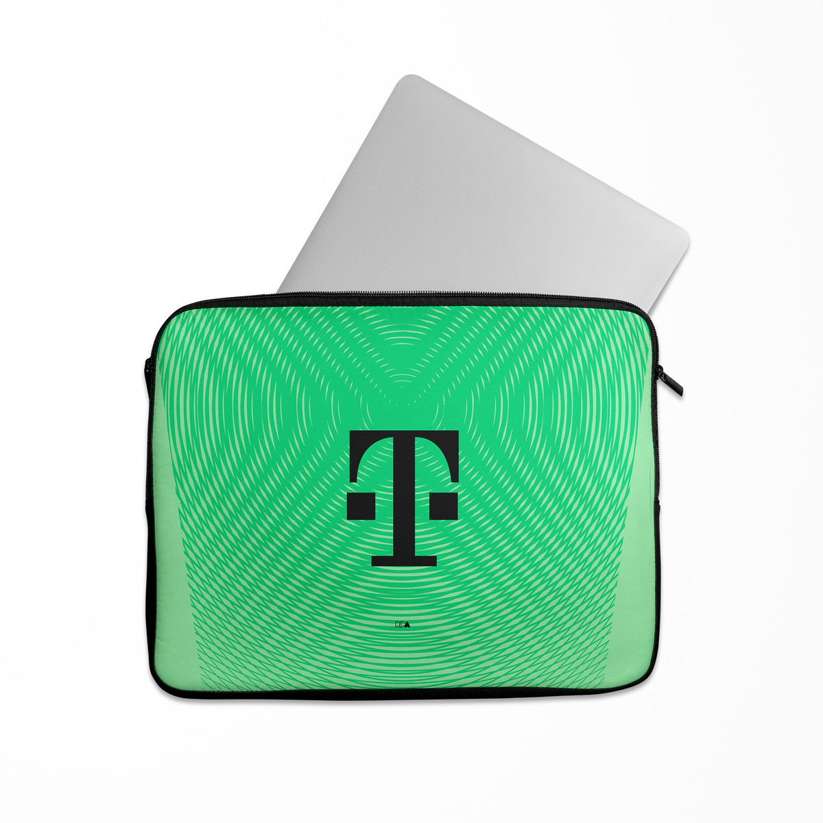 Laptop sleeve with the Bayern Munich 2025-26 Goalkeeper football shirt design by RIPA Football