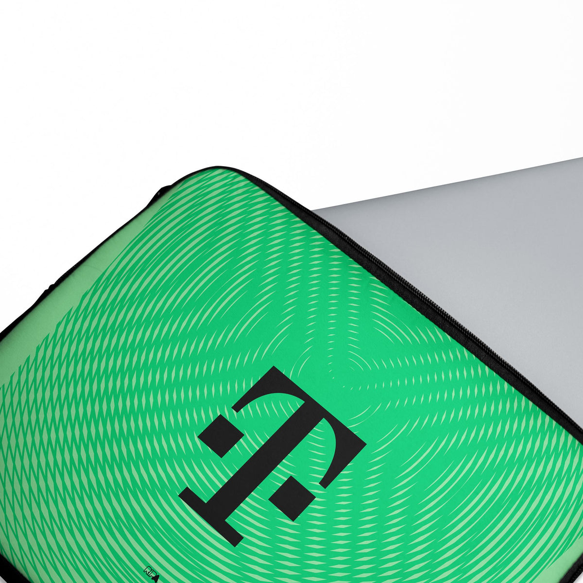 Laptop sleeve with the Bayern Munich 2025-26 Goalkeeper football shirt design by RIPA Football