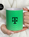 Mug with the Bayern Munich 2025-26 Goalkeeper football shirt design by RIPA Football