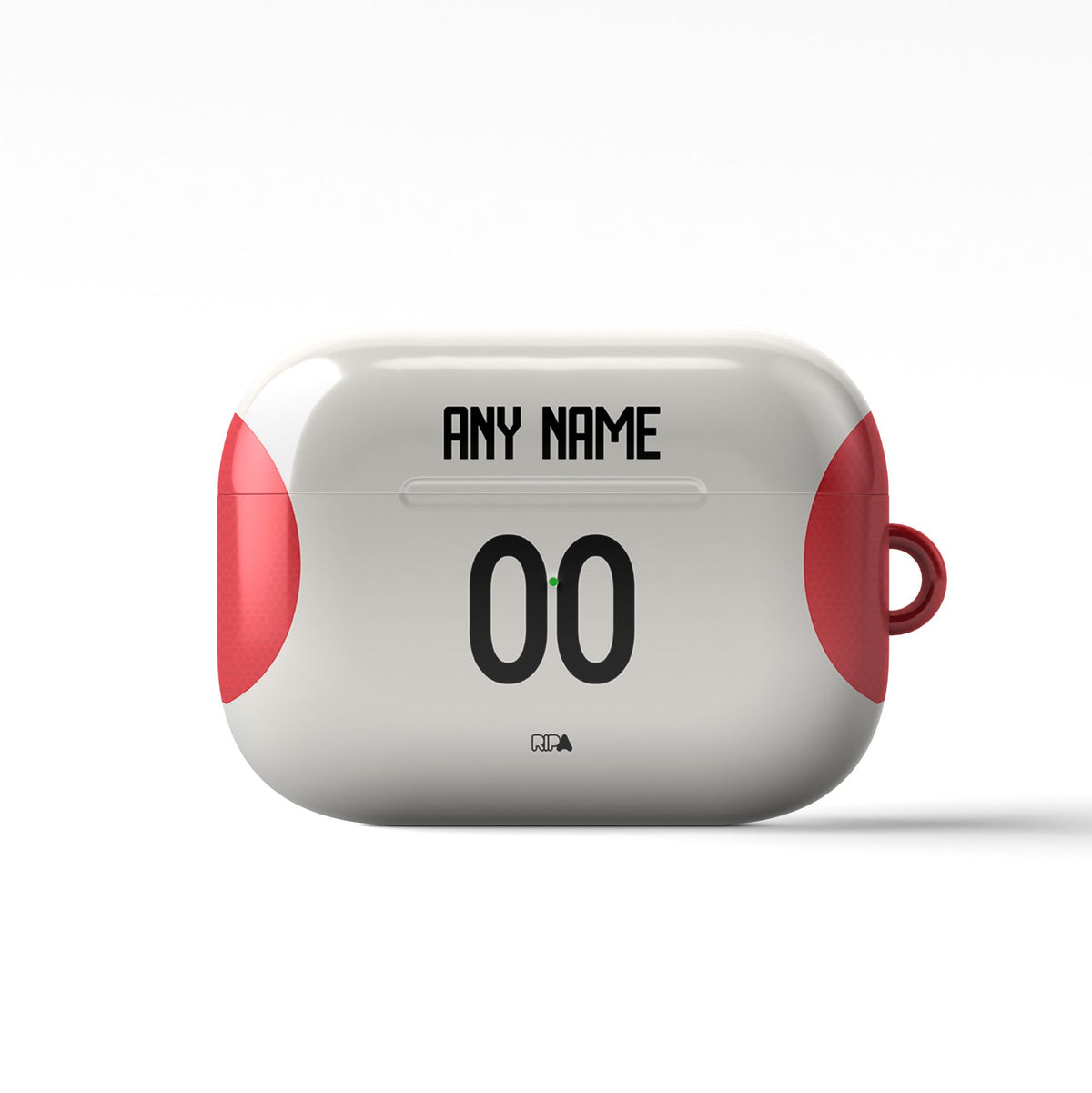 AirPods case with the Benfica 2025-26 Away football shirt design by RIPA Football