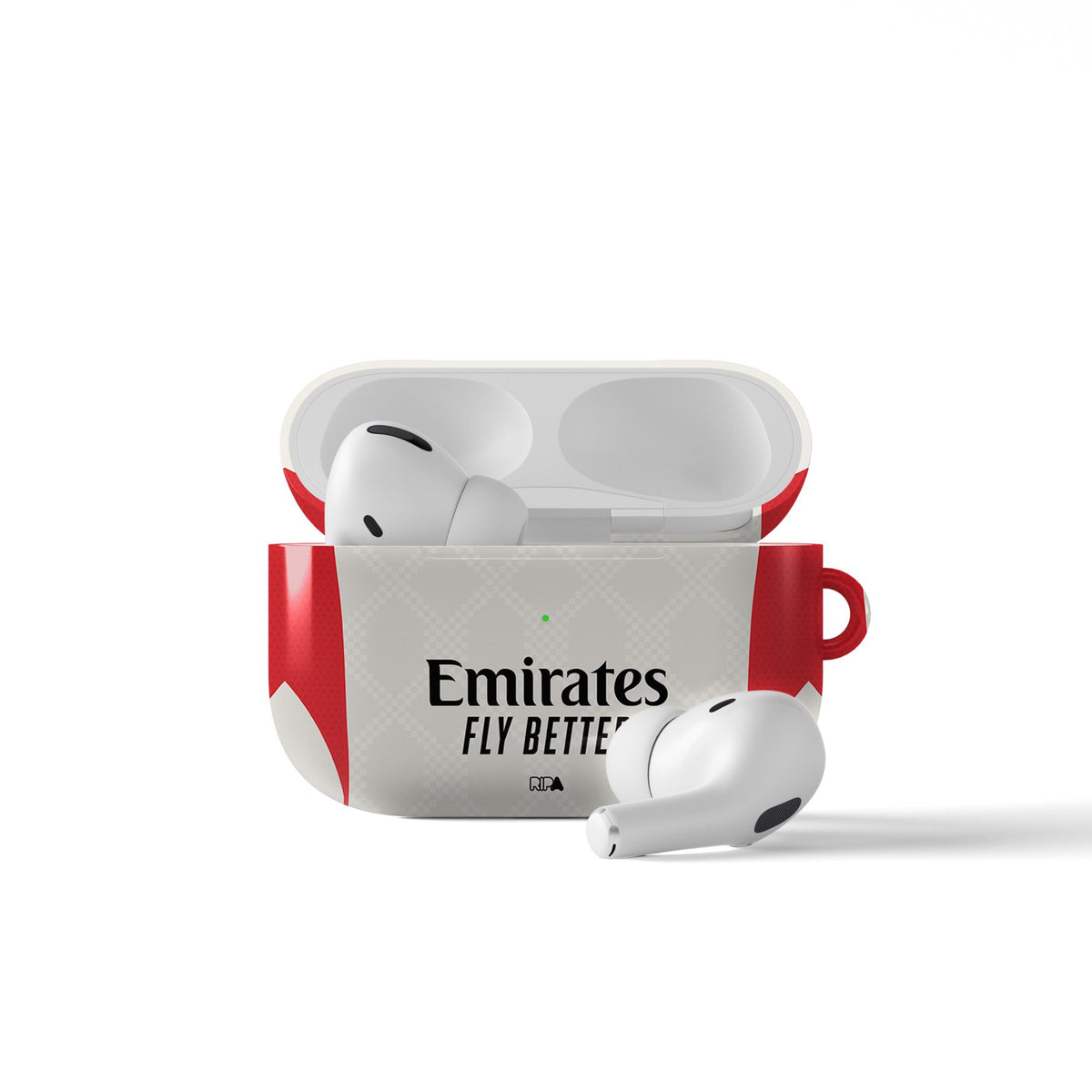 AirPods case with the Benfica 2025-26 Away football shirt design by RIPA Football