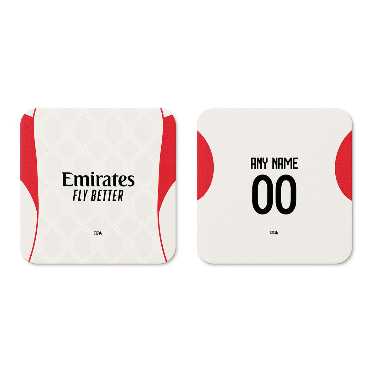 Coaster with the Benfica 2025-26 Away football shirt design by RIPA Football