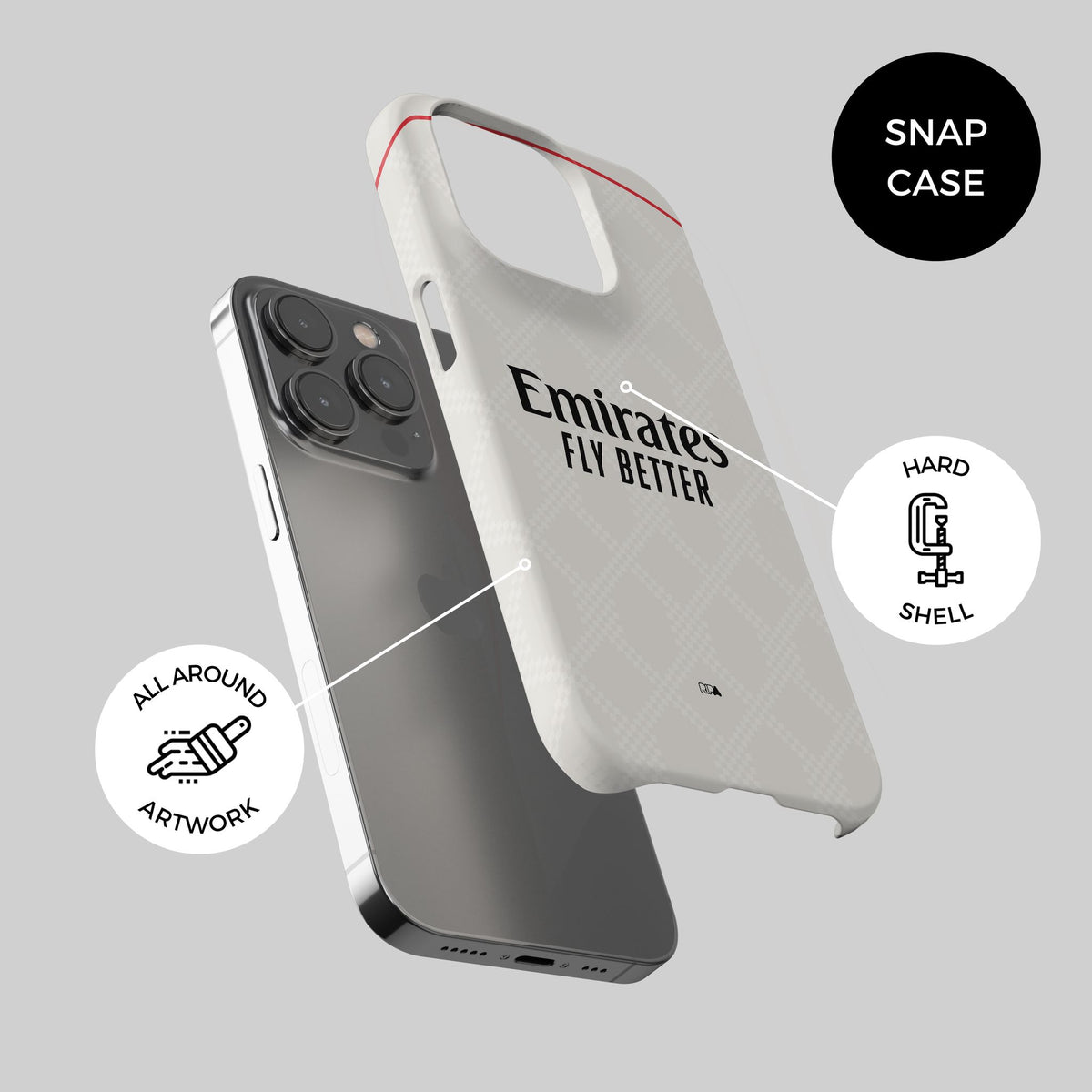 Phone case with the Benfica 2025-26 Away football shirt design by RIPA Football