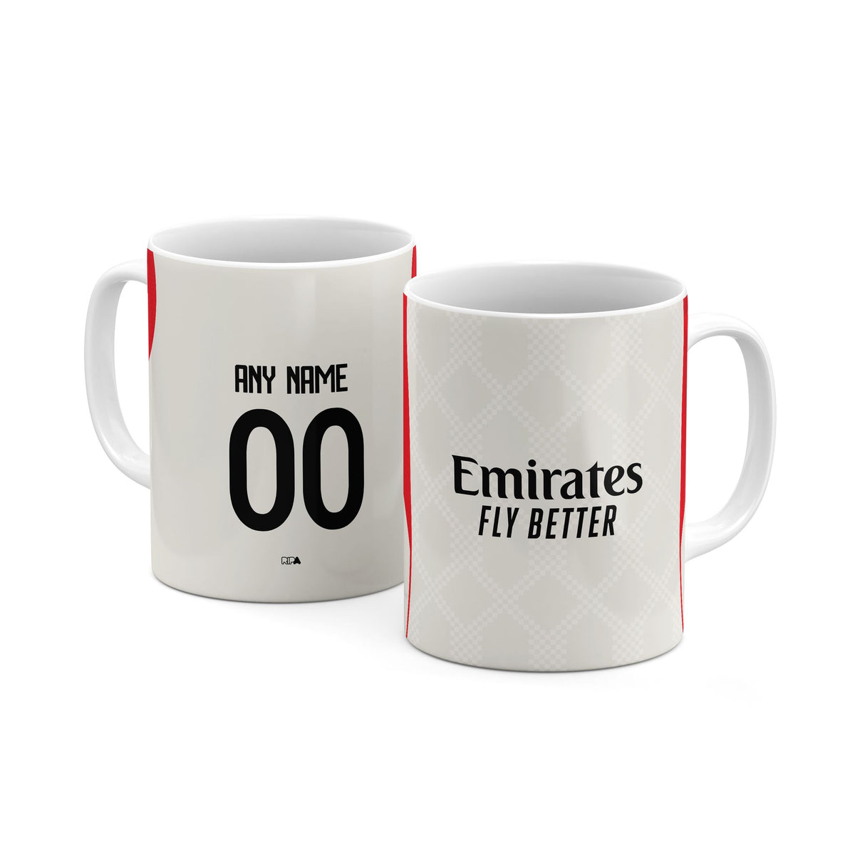 Mug with the Benfica 2025-26 Away football shirt design by RIPA Football