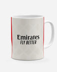 Mug with the Benfica 2025-26 Away football shirt design by RIPA Football