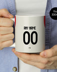 Mug with the Benfica 2025-26 Away football shirt design by RIPA Football