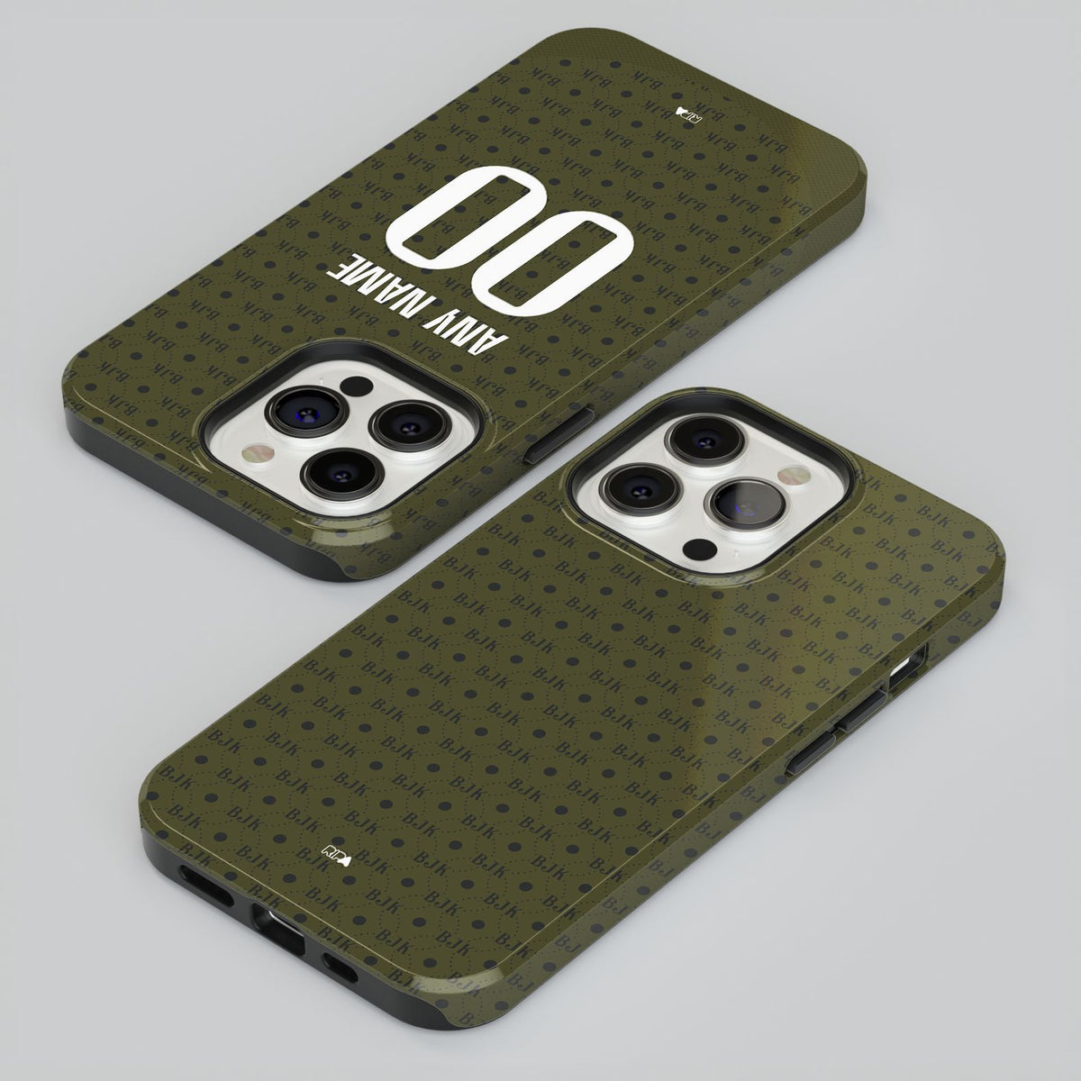 Phone case with the Besiktas 2024-25 Fourth football shirt design by RIPA Football
