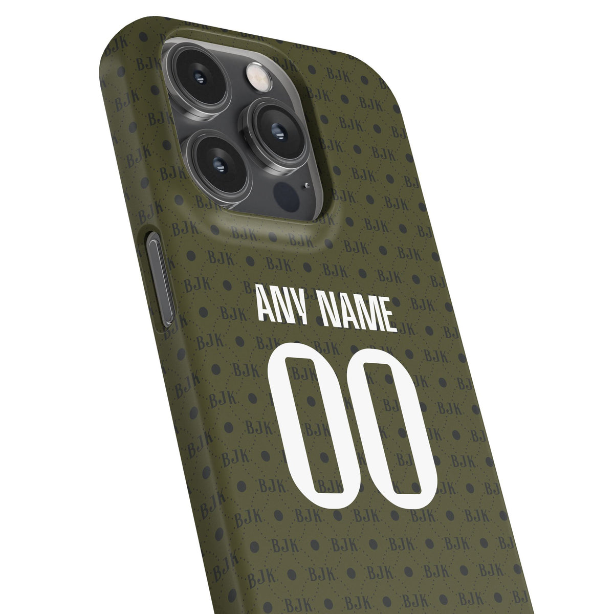 Phone case with the Besiktas 2024-25 Fourth football shirt design by RIPA Football