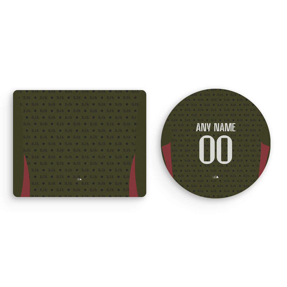 Mouse pad with the Besiktas 2024-25 Fourth football shirt design by RIPA Football