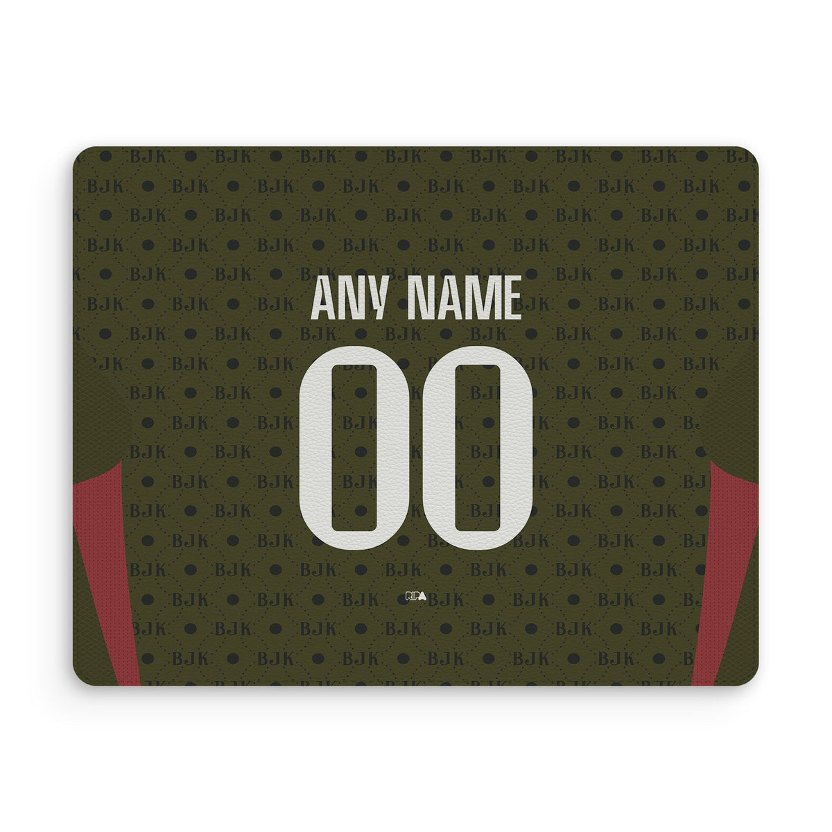 Mouse pad with the Besiktas 2024-25 Fourth football shirt design by RIPA Football