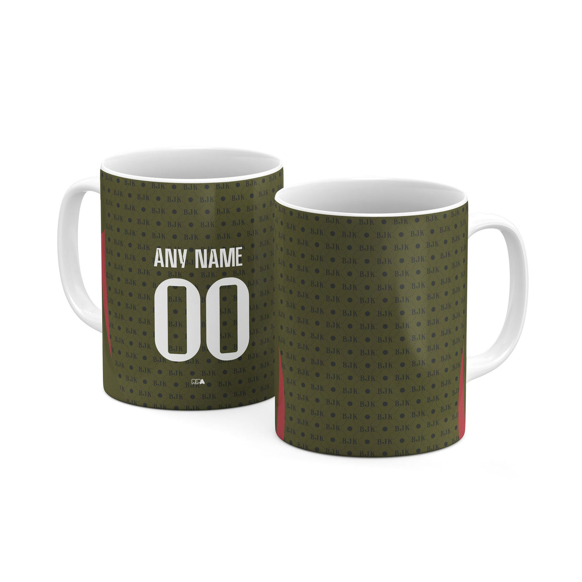 Mug with the Besiktas 2024-25 Fourth football shirt design by RIPA Football