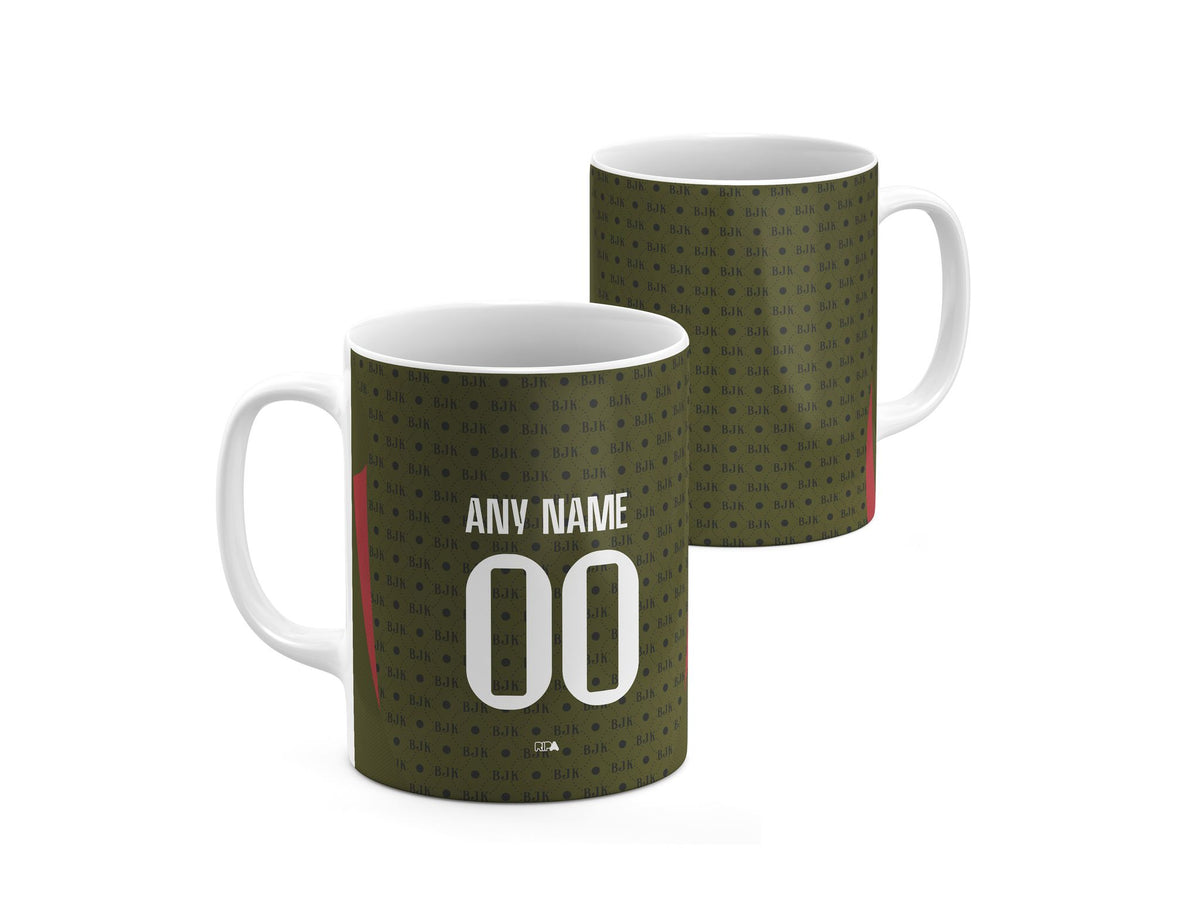 Mug with the Besiktas 2024-25 Fourth football shirt design by RIPA Football